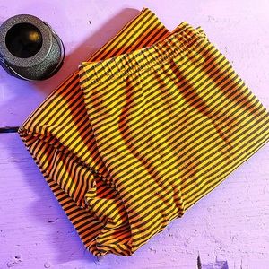 🎃 Black & Orange Striped Capri Leggings🎃